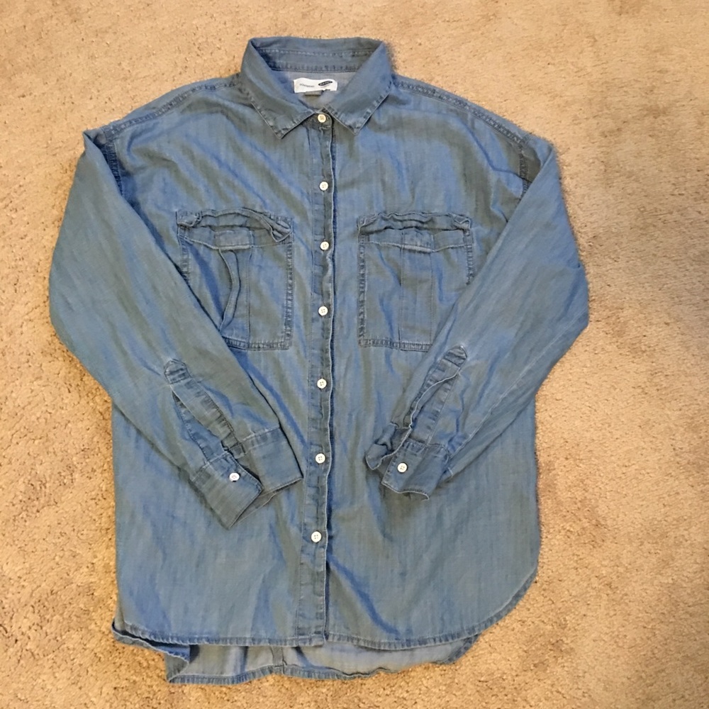 Denim boyfriend shirt